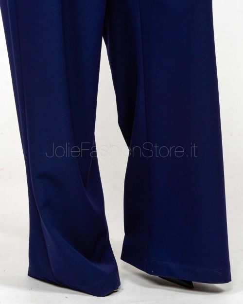 Patrizia Pepe Pantaloni Oversize in Gabardina Evening Blue  8P0726 A623 CA67