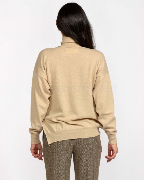 Solo Tre Maglia Collo Alto In Lana Mandorla  M3F0046 FU 04S MANDORLA