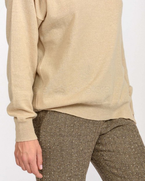 Solo Tre Maglia Collo Alto In Lana Mandorla  M3F0046 FU 04S MANDORLA