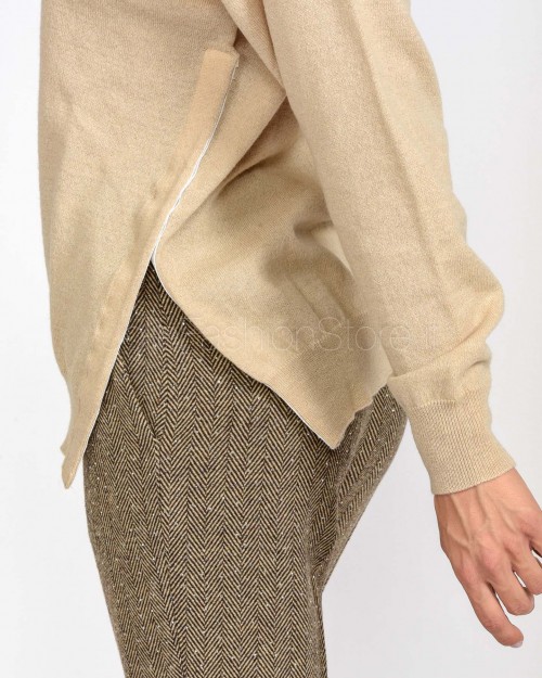 Solo Tre Maglia Collo Alto In Lana Mandorla  M3F0046 FU 04S MANDORLA