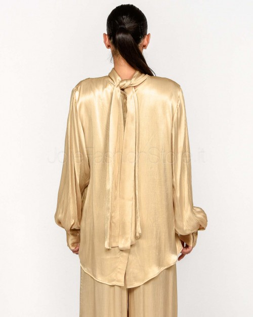 Solo Tre Camicia Morbida Collo Alto Mandorla  M1F0103 FU 04S MANDORLA