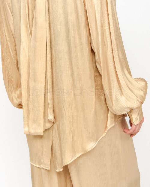 Solo Tre Camicia Morbida Collo Alto Mandorla  M1F0103 FU 04S MANDORLA