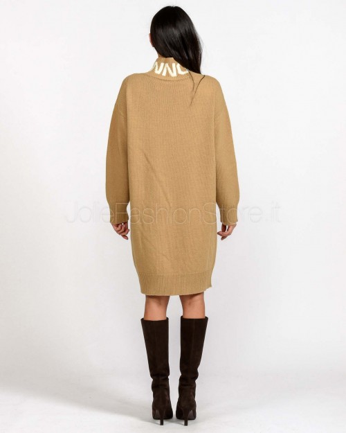 Ermanno Abito in Maglia Logato Misto Lana Cammello  D47EQ026EO1-EO1 MF713