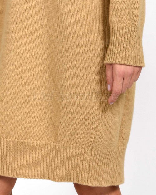 Ermanno Abito in Maglia Logato Misto Lana Cammello  D47EQ026EO1-EO1 MF713