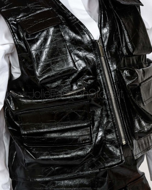 Meimeij Gilet Tasconato Stampa Cocco Nero  M5IC01 100