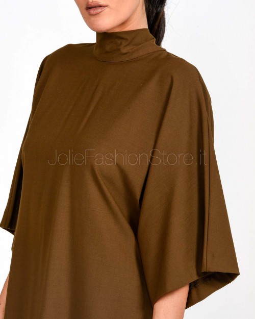 Solo Tre Abito a Campana Manica 3/4 Marrone  M1F0156 FU 66S LIQUIRIZIA