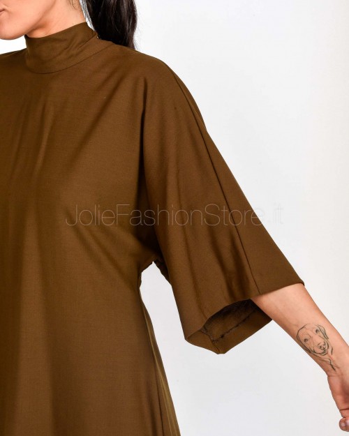 Solo Tre Abito a Campana Manica 3/4 Marrone  M1F0156 FU 66S LIQUIRIZIA