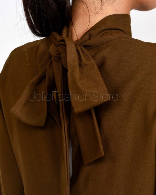 Solo Tre Abito a Campana Manica 3/4 Marrone  M1F0156 FU 66S LIQUIRIZIA