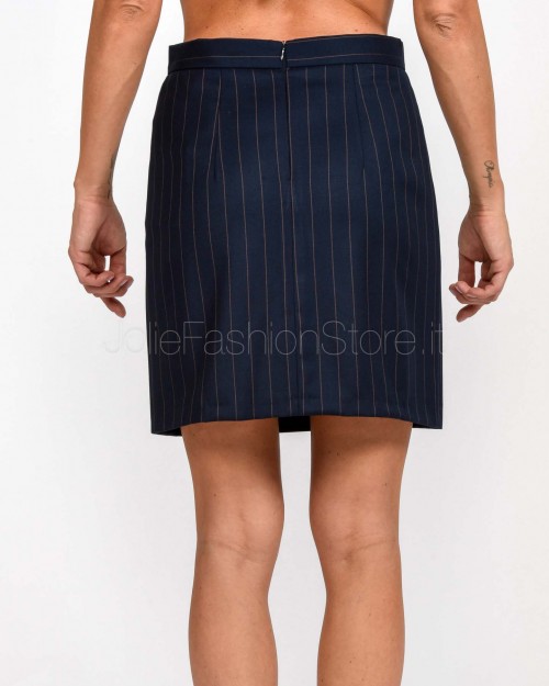 Actualee Gonna Gessata Blu/Marrone  1502 BLU