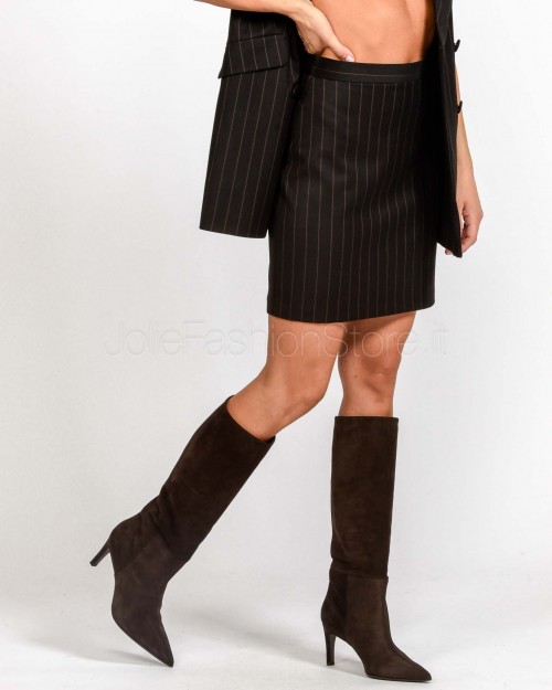 Actualee Gonna Gessata Nero/Marrone  1502 NERO