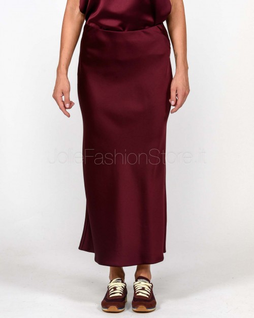 Patrizia Pepe Gonna Midi in Raso Purple Red  8G0420 A563 M536