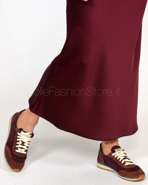 Patrizia Pepe Gonna Midi in Raso Purple Red  8G0420 A563 M536
