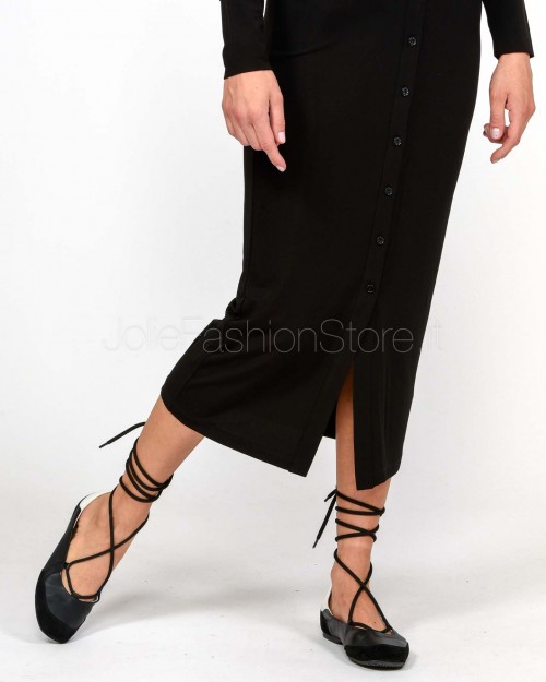 Patrizia Pepe Fitted Midi Dress with Black Drape  8A1500 J321 K103