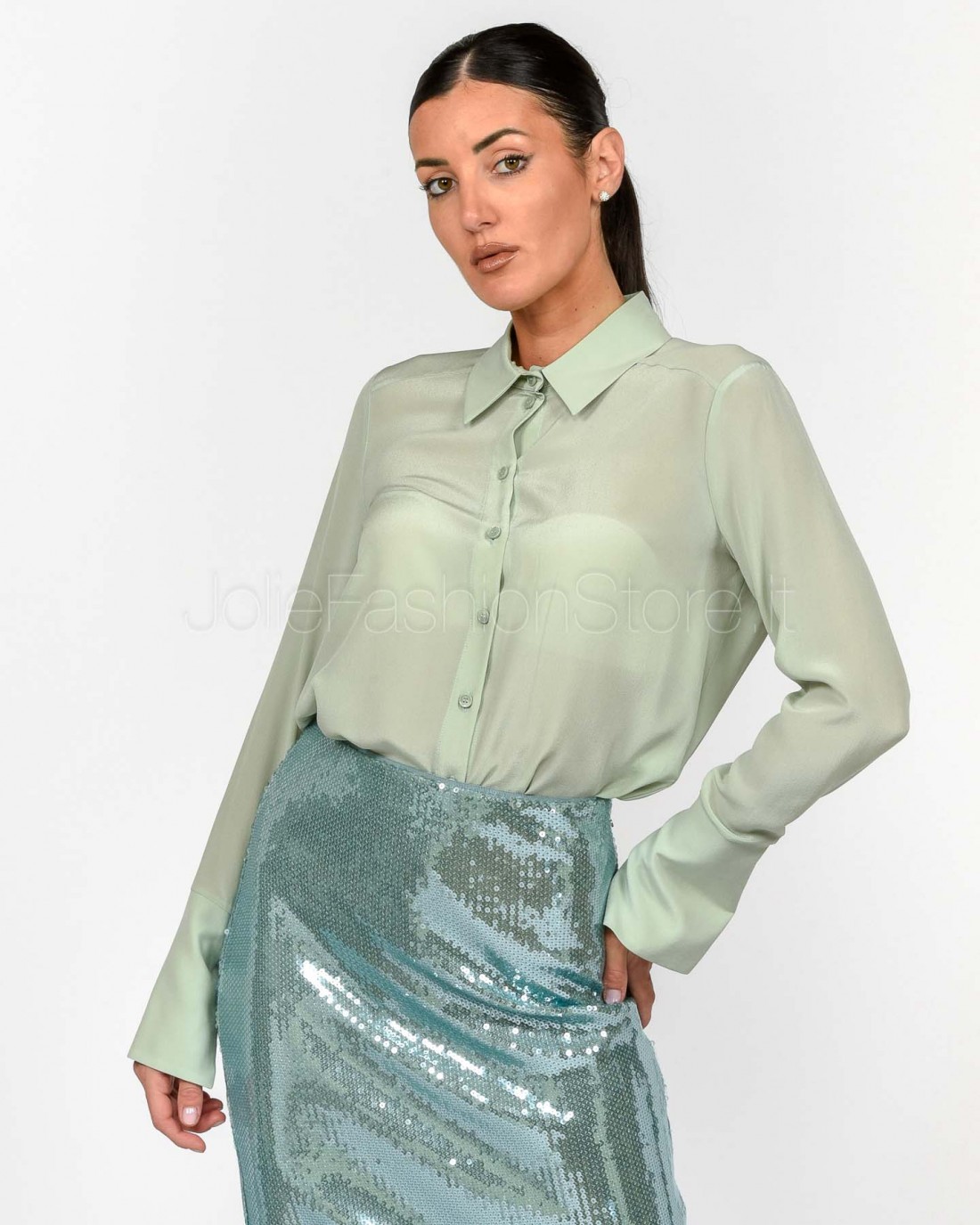 Patrizia Pepe CAMICIA/SHIRT Acqua Gray