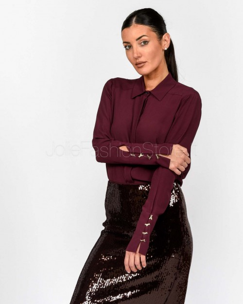 Patrizia Pepe CAMICIA/SHIRT Purple Red