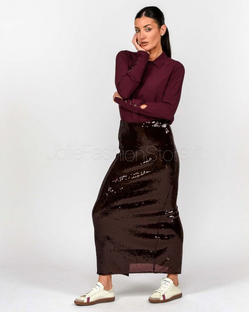 Patrizia Pepe GONNA/SKIRT Purple red sequins
