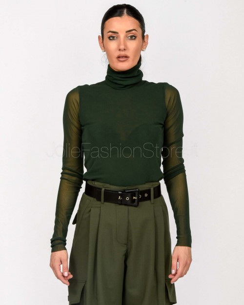 Meimeij Maglia Collo Alto Martini Green  M5FO11 870