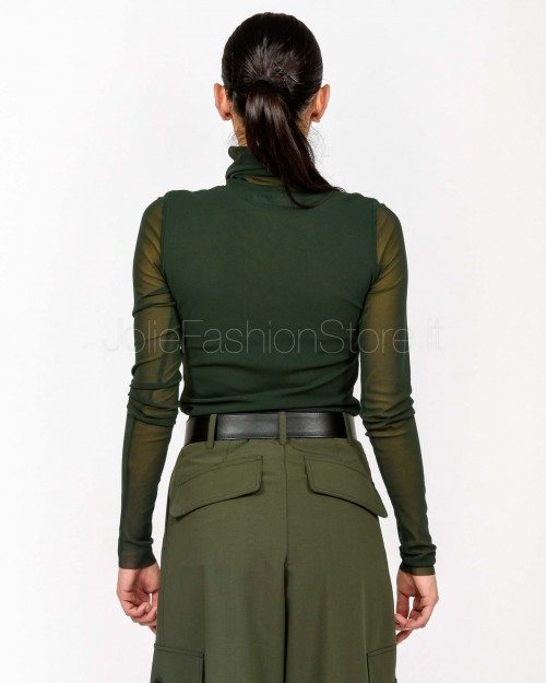 Meimeij Maglia Collo Alto Martini Green  M5FO11 870
