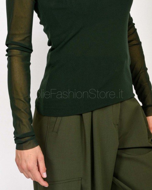 Meimeij Maglia Collo Alto Martini Green  M5FO11 870