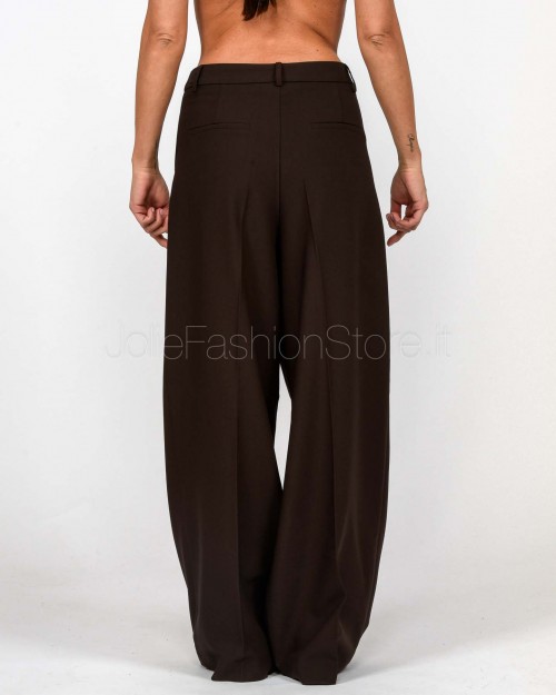 Grace & Mila Chocolate Palazzo Pleated Trousers  STORY CHOCOLAT