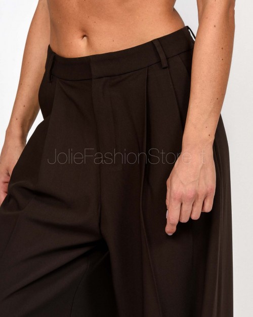 Grace & Mila Chocolate Palazzo Pleated Trousers  STORY CHOCOLAT