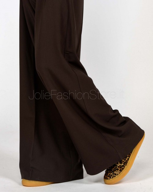Grace & Mila Chocolate Palazzo Pleated Trousers  STORY CHOCOLAT