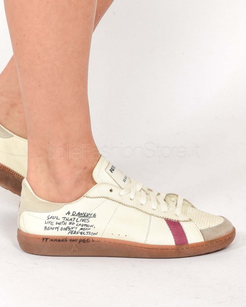 Patrizia Pepe SKIN Sneakers in Nappa con Lettering Brown/Purple  2Z0064 L150 FG44