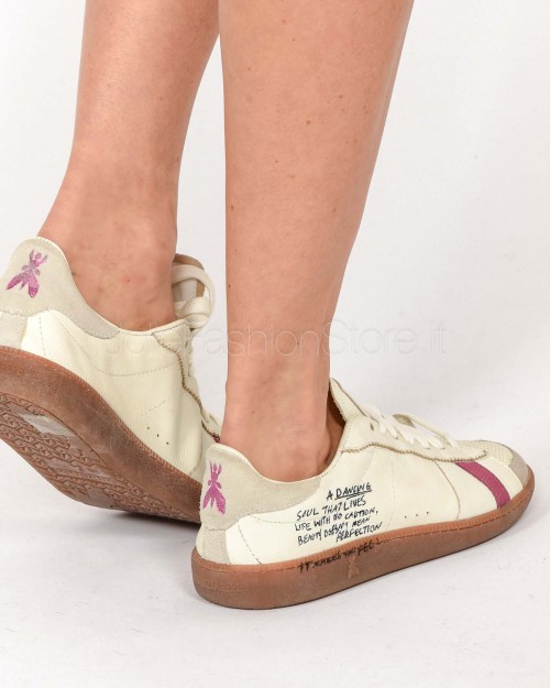 Patrizia Pepe SKIN Sneakers in Nappa con Lettering Brown/Purple  2Z0064 L150 FG44