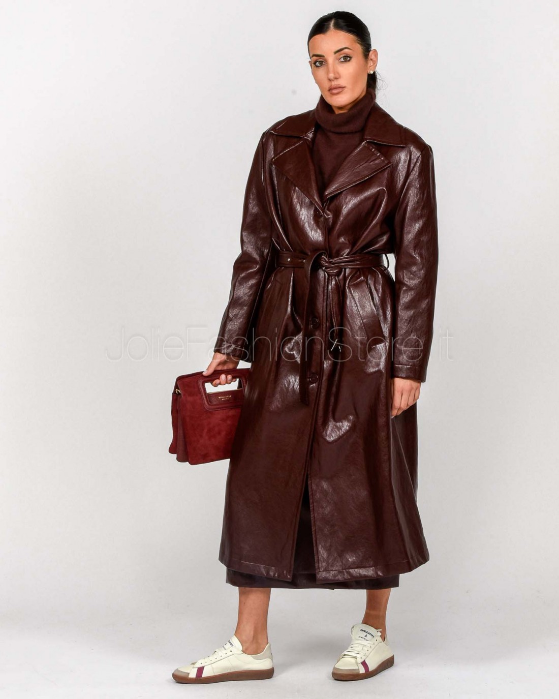 Solo Tre Cappotto Con Cintura in...