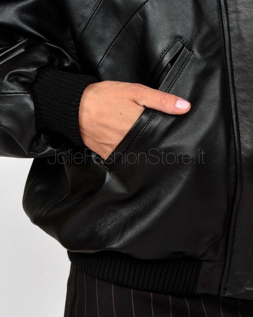 Actualee Bomber Collo Alto Nero  1002 NERO
