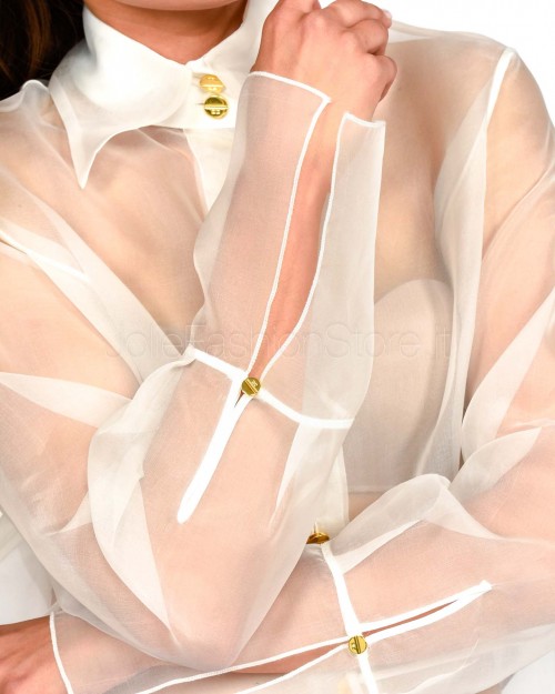 Elisabetta Franchi Camicia Avorio  CA09957E2 360