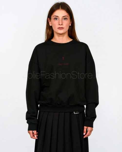 Icon Denim Felpa Girocollo Nero  MELLIE J819 BLACK