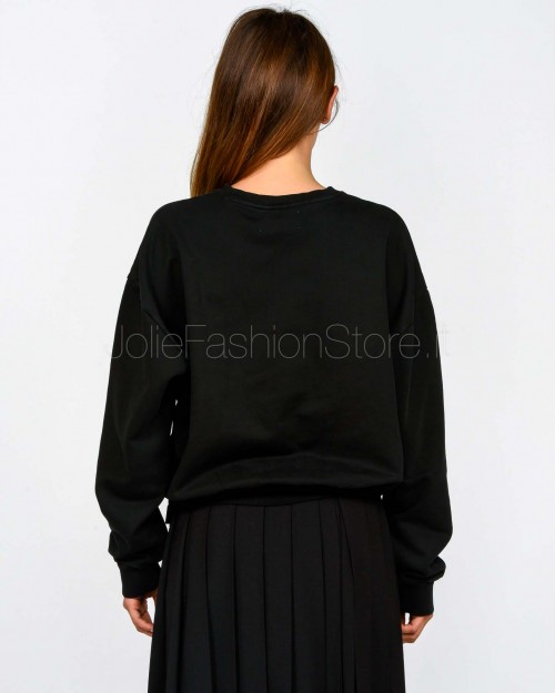 Icon Denim Felpa Girocollo Nero  MELLIE J819 BLACK