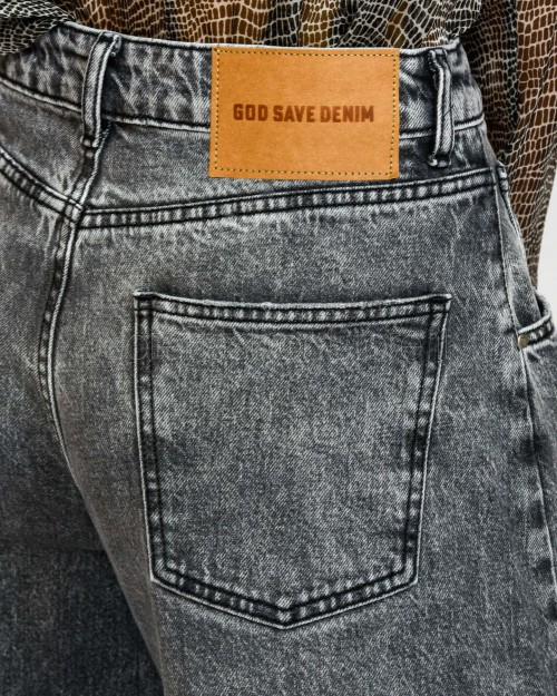 God Save Denim Jeans Balloon Black Model Iride-8  IRIDE-8