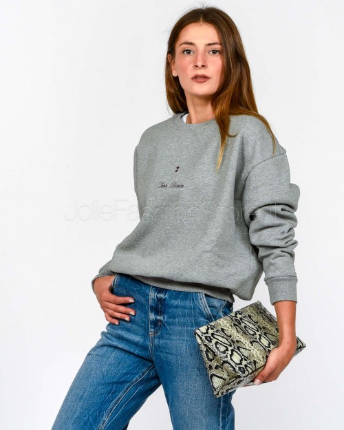 Icon Denim Jeans Felpa Grigio