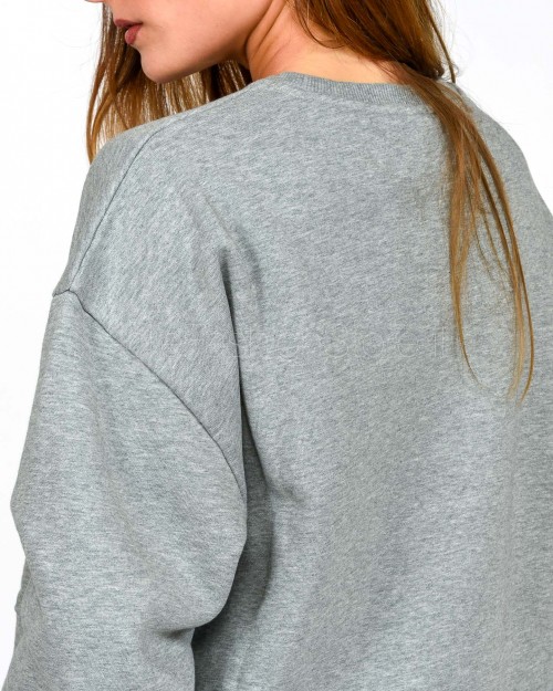 Icon Denim Crewneck Sweatshirt Grey  MELLIE J819
