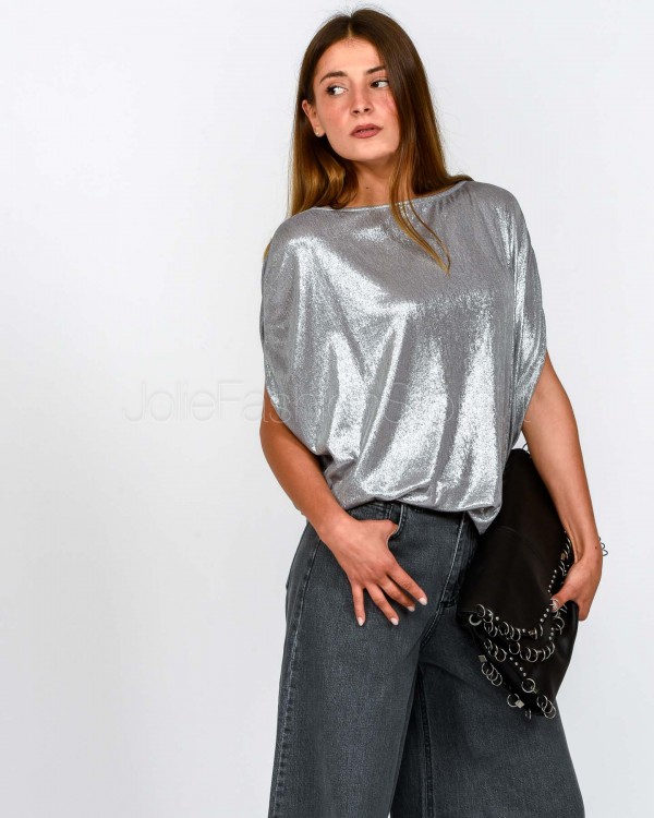 Meimeij Blusa Argento