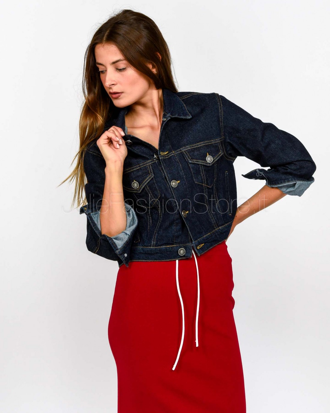 God Save Denim Giubbino Corto in...