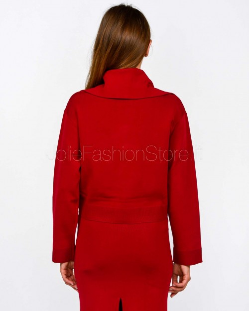 Patrizia Pepe Felpa in Maglia Extreme Red  8K0307 K266 R863