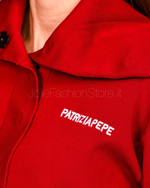 Patrizia Pepe Felpa in Maglia Extreme Red  8K0307 K266 R863