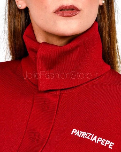Patrizia Pepe Felpa in Maglia Extreme Red  8K0307 K266 R863