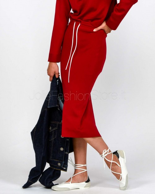 Patrizia Pepe Gonna in Maglia Extreme Red  8G0468 K266 R863