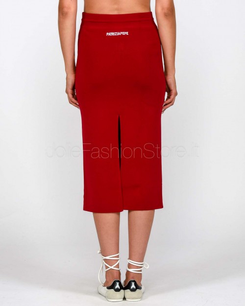 Patrizia Pepe Gonna in Maglia Extreme Red  8G0468 K266 R863
