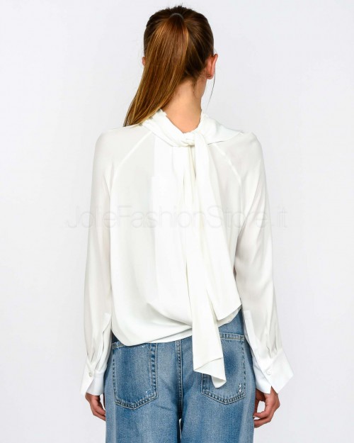 Meimeij Camicia Con Fiocco sul Retro Bianco  M5FE02 111