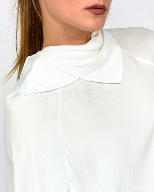 Meimeij Camicia Con Fiocco sul Retro Bianco  M5FE02 111
