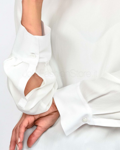 Meimeij Camicia Con Fiocco sul Retro Bianco  M5FE02 111