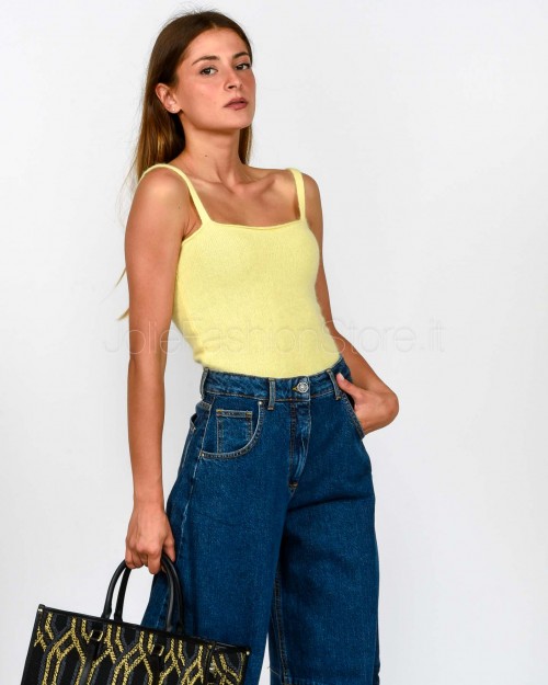 Solo Tre Top Misto Lana Giallo