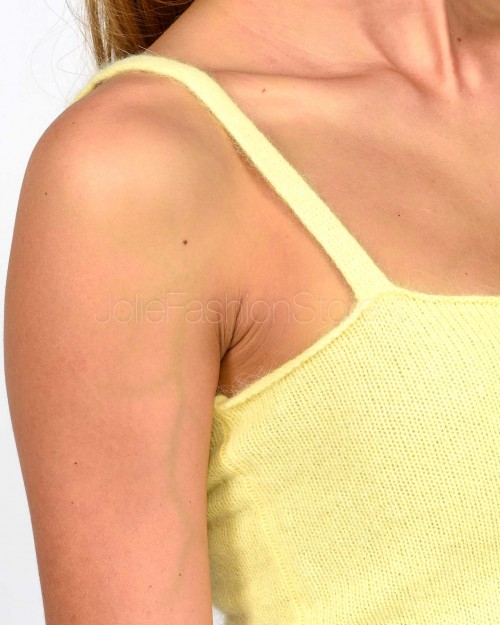 Solo Tre Top Misto Lana Giallo  M3F0083 FU 20S PULCINO