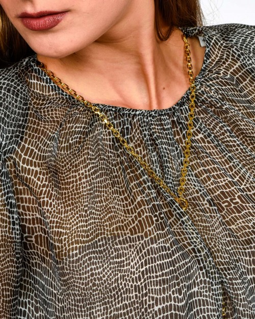 Elisabetta Franchi Camicia Stampa Effetto Pitonato  CA12757E2 110