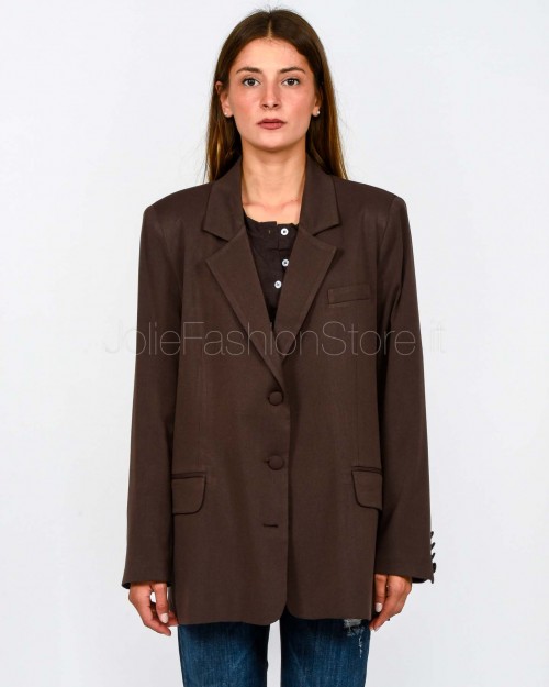 Actualee Giacca Monopetto Marrone  15168 BROWN